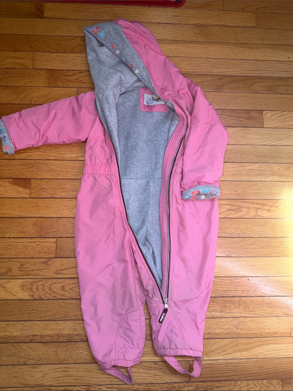 L.L. Bean Pink Hooded Snowsuit for Kids